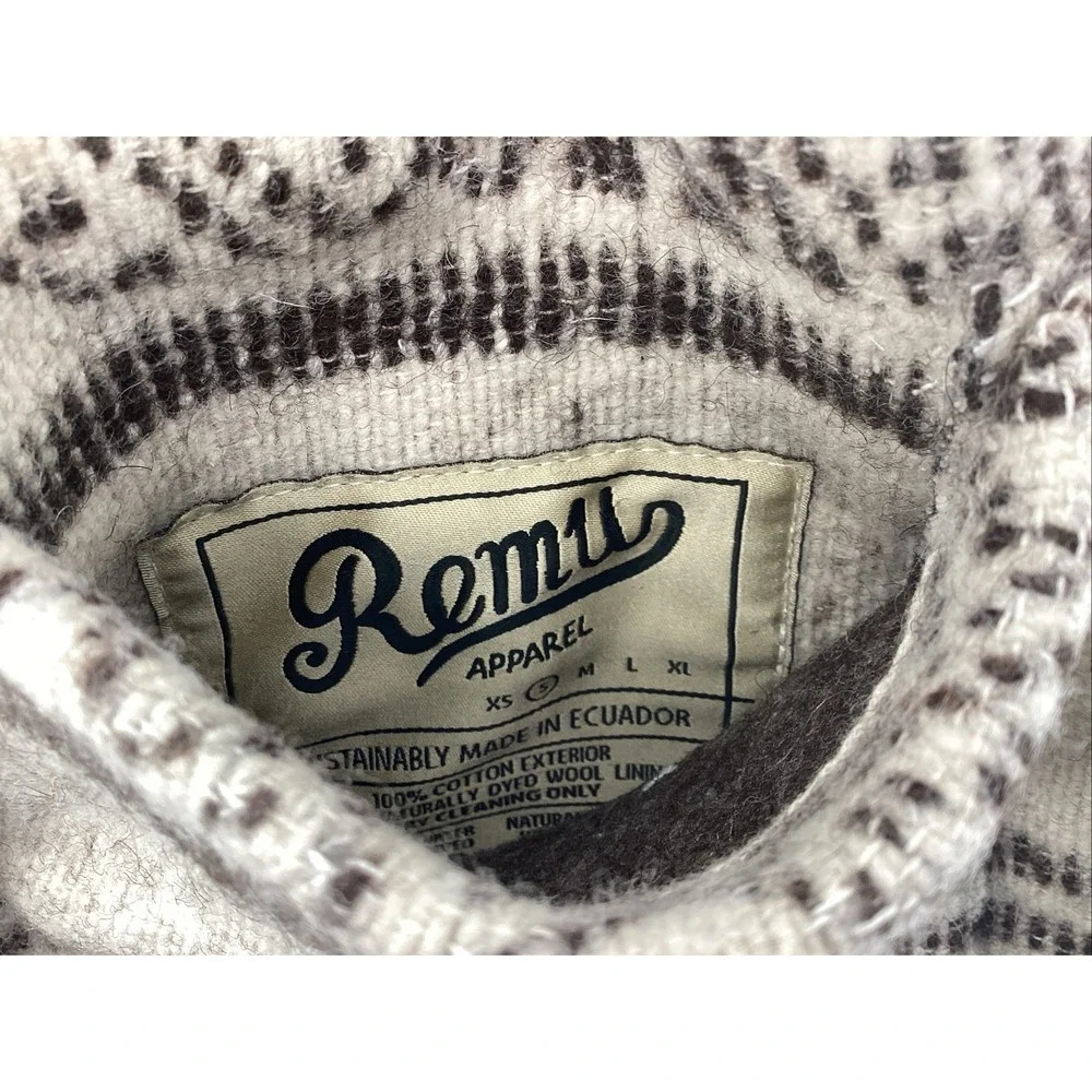 Remu Apparel 100% Wool Lined Denim Jacket Reversible Size Small